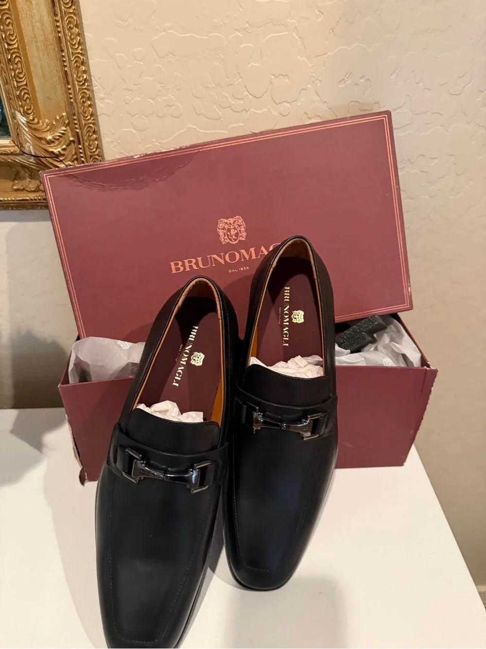 BRUNO MAGLI PELLO BLACK LEATHER LACE OXFORD/ DERNY SHOE men’s size 8.5 NWT